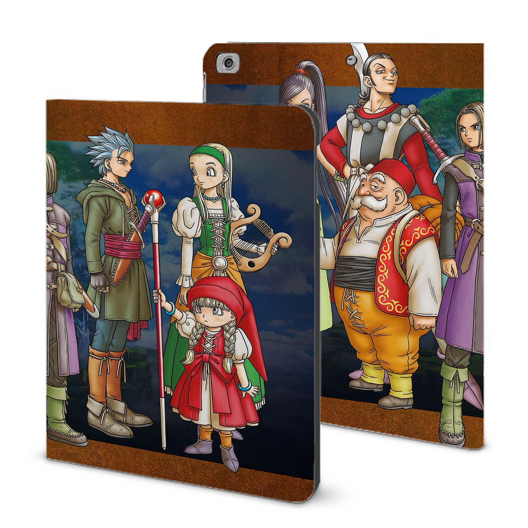（画像用） ドラゴンクエスト Doragon Kuesuto Dragon Quest IPad ケース ブック型 PUレザー TPU 耐衝撃 軽量 薄型 ペン収納なし 全面保護 IPad 各モデル対応